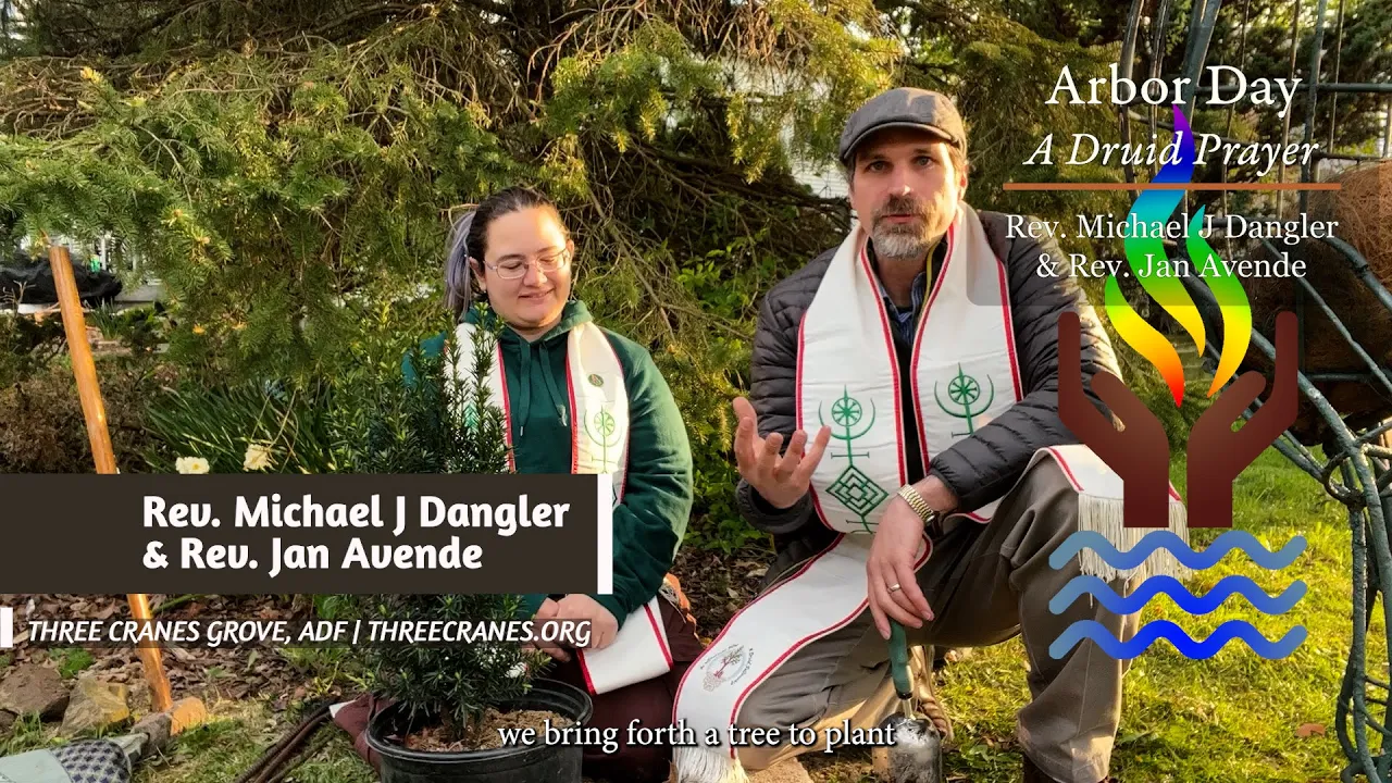 Rev. Avende and Rev. Dangler do an Arbor Day Prayer