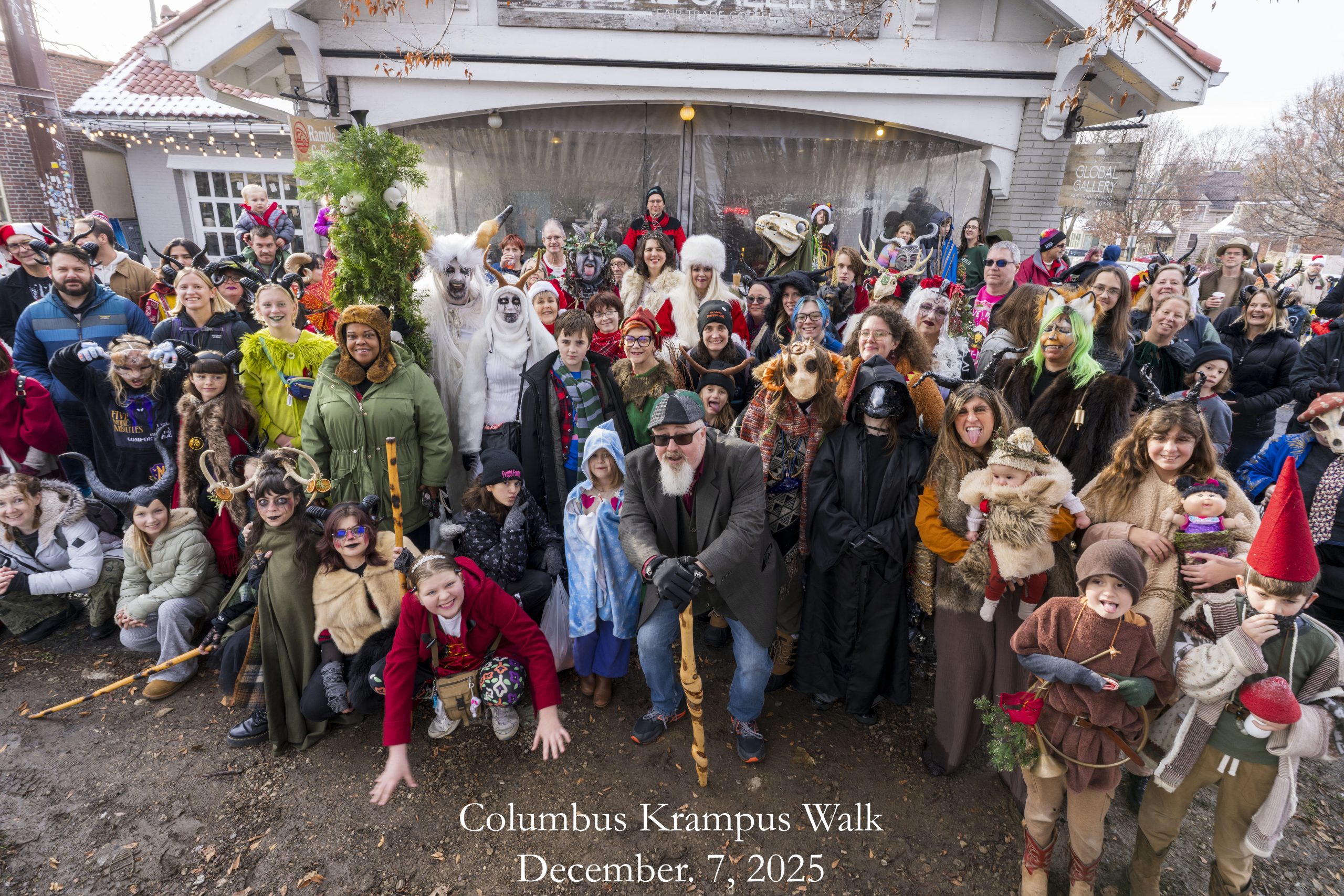 Participants dressed for the Columbus Krampus Walk