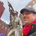 Rev. Dangler and the Mothman statue