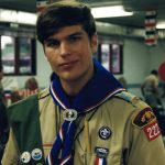 MJD wearing full scout uniform, with Eagle Scout medal pinned to shirt