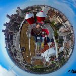 A tiny planet picture from the top of a Ferris wheel