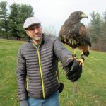 MJD with a hawk on his hand