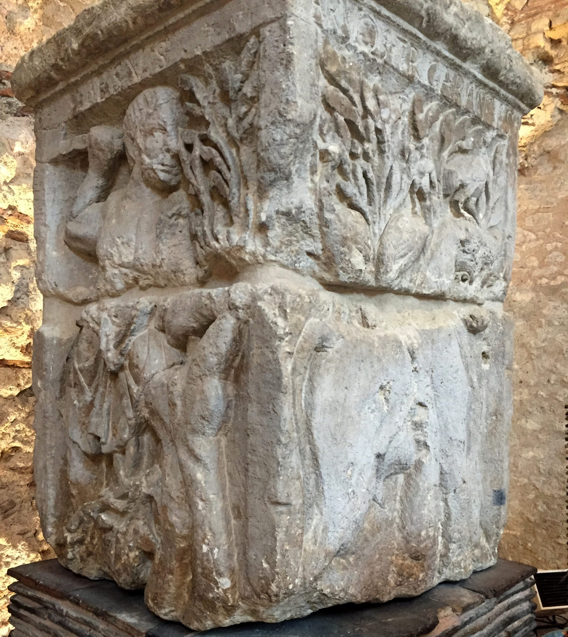 The Esus and Tarvos Trigaranus faces at an angle so you can see both