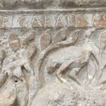 Wider detail of crane with TRIGARANUS above