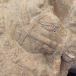 Close up of horse on the Castor relief